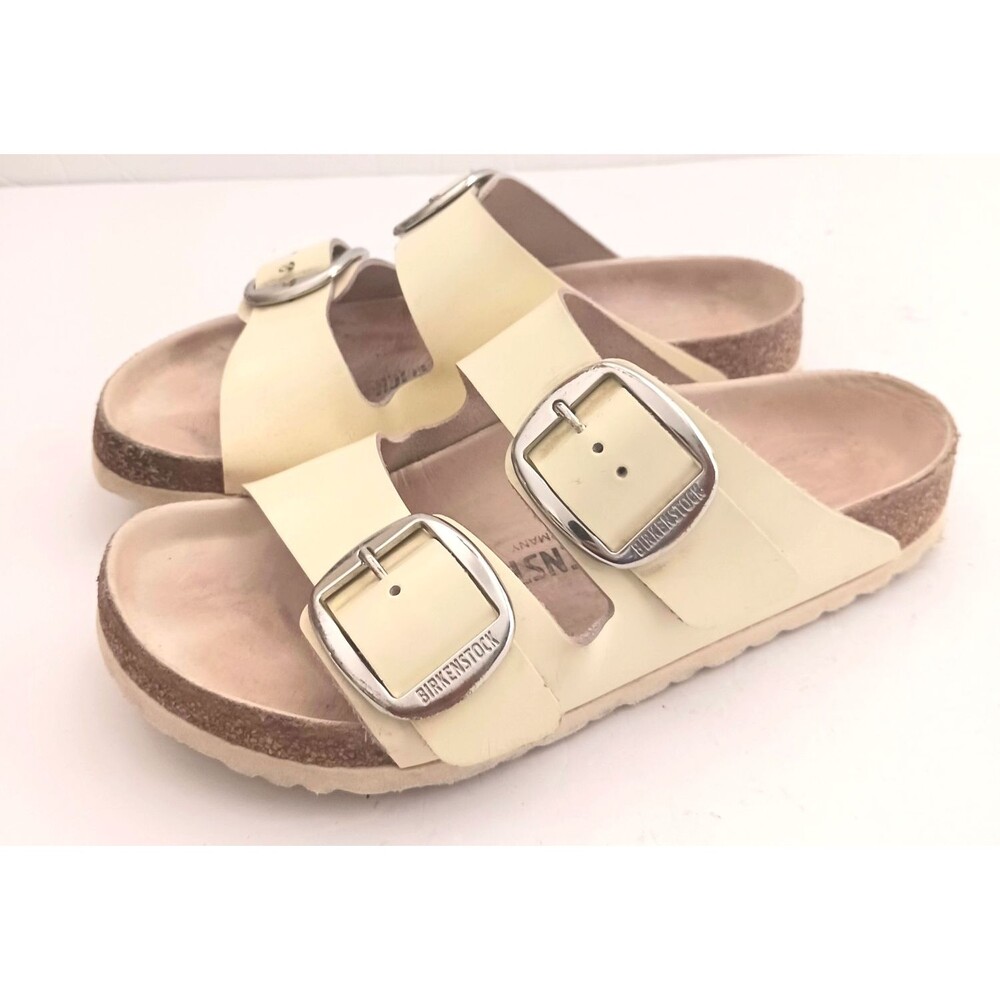 Birkenstock Arizona Big Buckle Vanilla Low Shine 37 US 6-6.5 Reg Made Germany